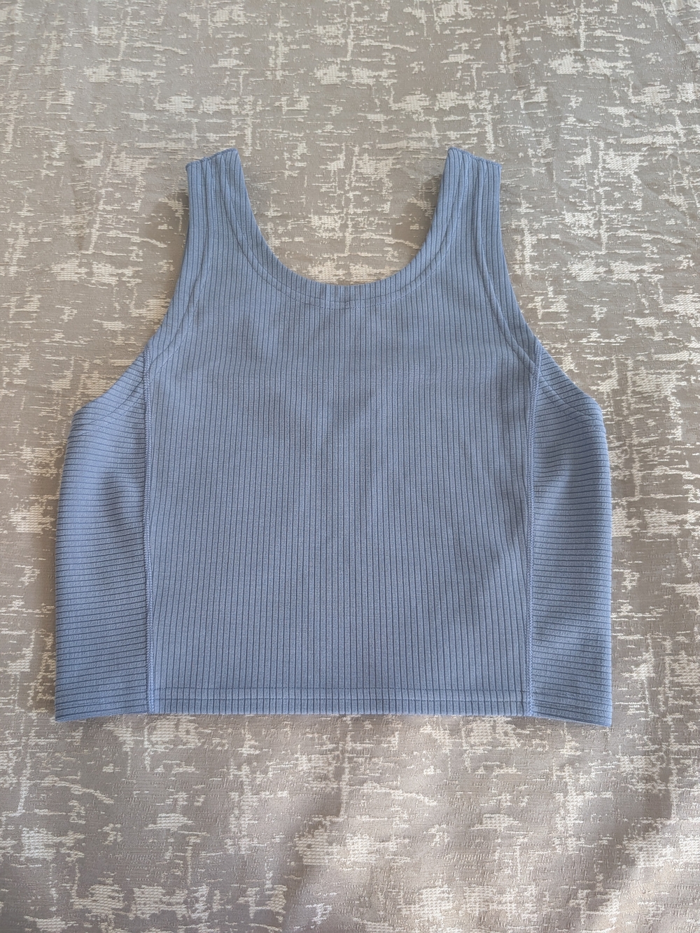 lululemon athletica Softstreme Ribbed Cropped Tank - Dusty Blue
